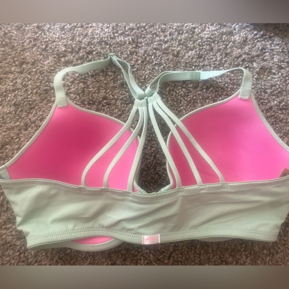 Bright green t-shirt bra PINK VS bra 36D - Picture 4 of 5